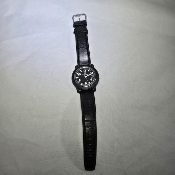 Victorinox Swiss Army Renegade Watch Men 38mm Black Dial Date Leather Strap - Picture 2 of 4